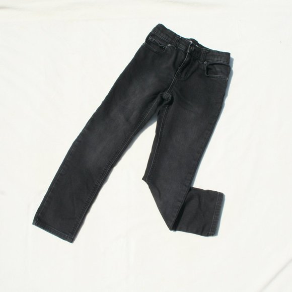 DEEP BLACK DENIM JEANS Boys 7 STRETCH SLIM CUT PANTS POCKETS COMFY ADJUSTABLE - Picture 15 of 15